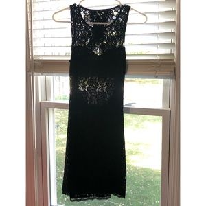 Express Black Lace Sleeveless Dress